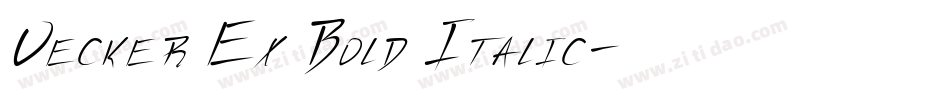 Vecker Ex Bold Italic字体转换